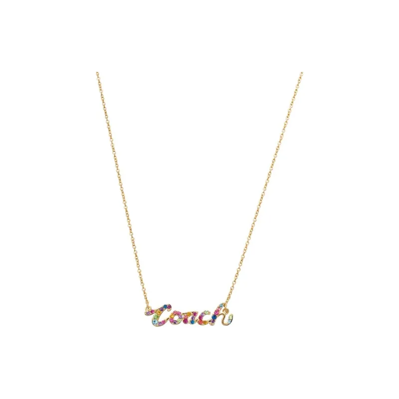 COACH Gold Plated Necklaces Women's Multicolor-0