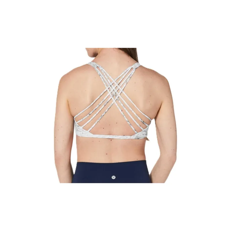Lululemon Free To Be Wild Sports Underwear Women's Gray White Print-1