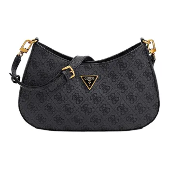 GUESS Polyurethane Handbag Shoulder Bag Regular Women's Black Gray Color