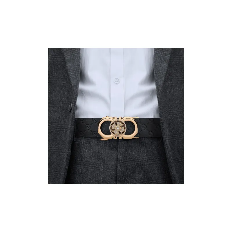 WilliamPOLO Cow Leather Leather Belts Men's Width  3.5cm-3