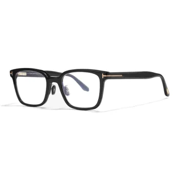 TOM FORD Plate And Metal Rectangular Eyeglass Frames Unisex Black
