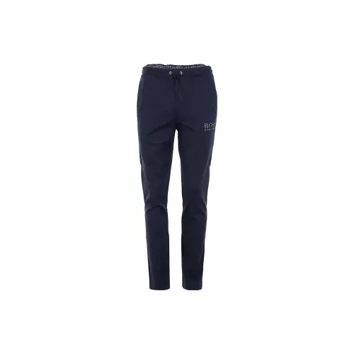 HUGO BOSS Knitted Sweatpants Men Uniform Blue