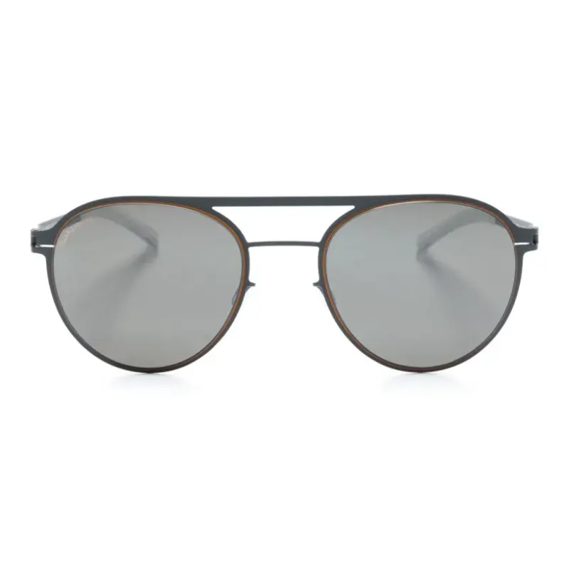 MYKITA Metal Aviator Sunglasses Unisex Black-1