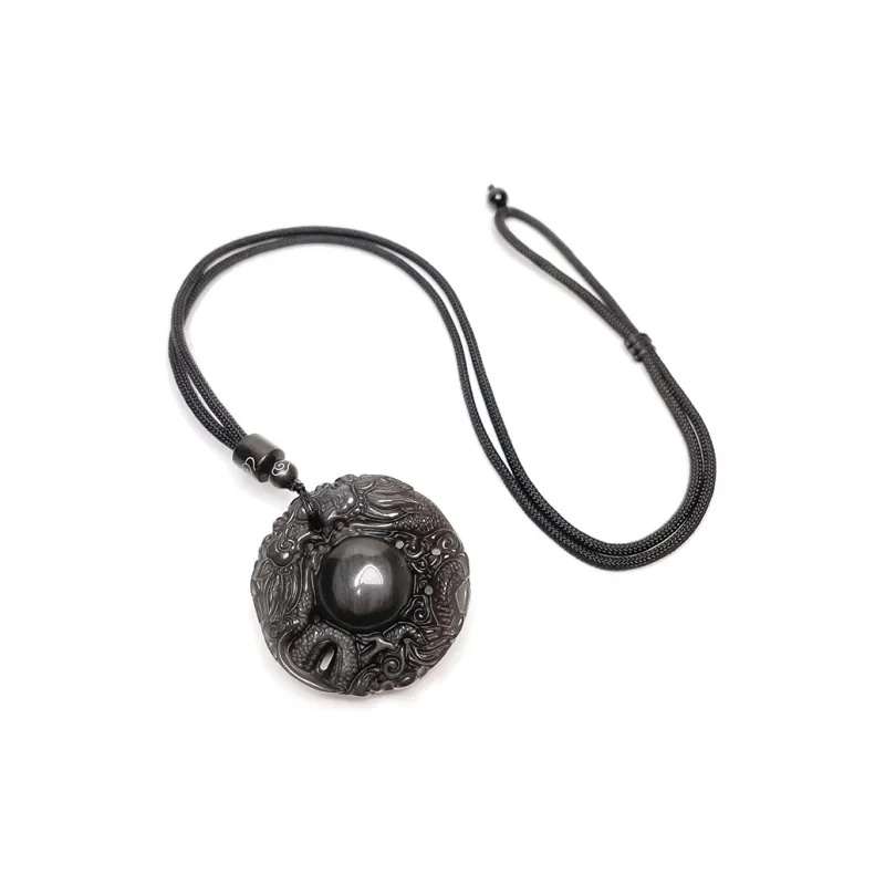 MOUNTAINS AND MANS Obsidian Charms / Pendants Unisex-7