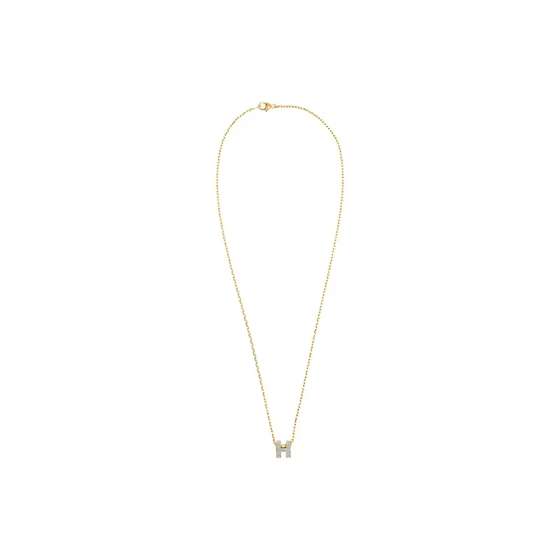 HERMES MINI H Metal Necklaces Women's-1
