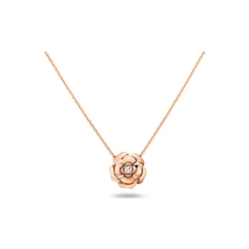 CHANEL Necklaces Women's Rose Gold