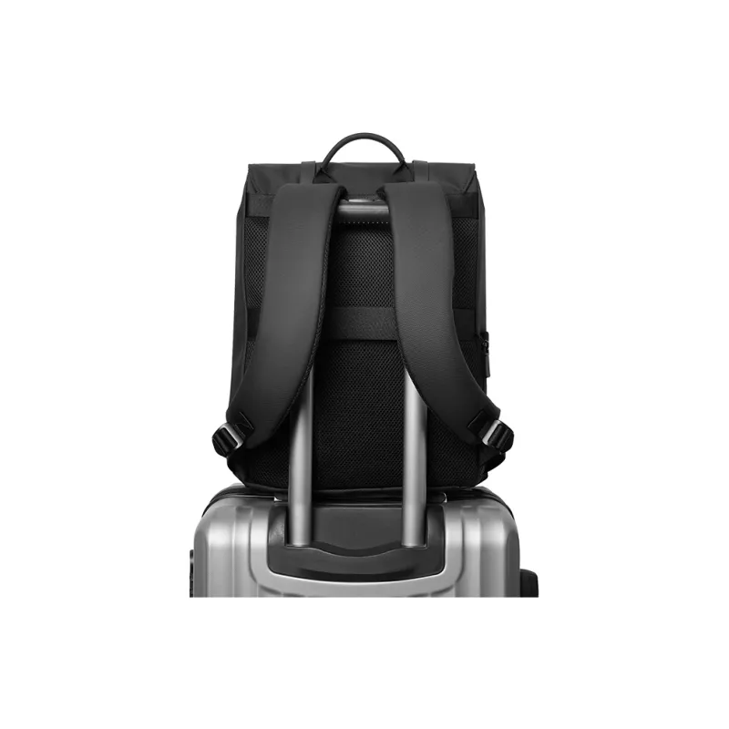 PIERRE CARDIN Fabric, Synthetic Leather Backpack Large Size Unisex Black/Green-5