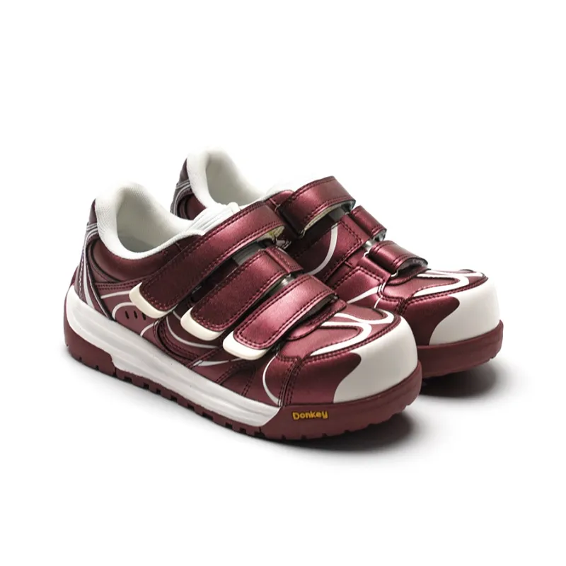 Mule Donkey Lightweight Height Increasing Low-Top Skateboard Shoes Unisex Burgundy Box Included-3