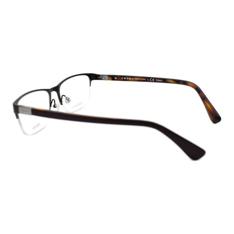 PRADA Plate Frame Browline Optical Glasses Men's-2