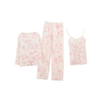 CAIHENGTONG Pajama Set Women's Peach Blossom Relief Carving