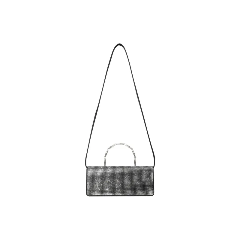 Jimmy Choo Diamond Crystal Shoulder Bag Crossbody Bag Handbag Women's Silver-2