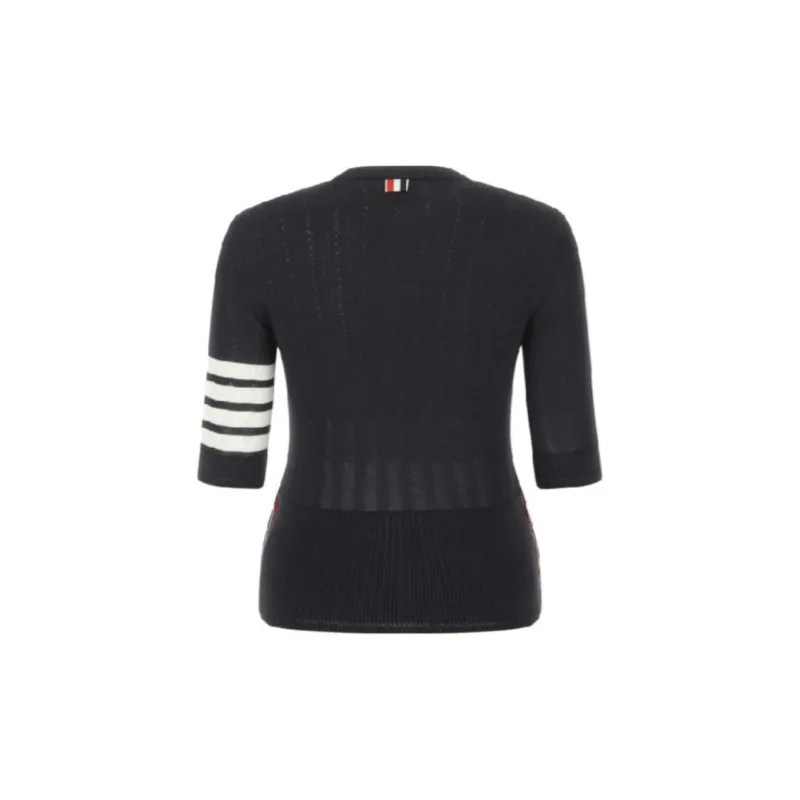 THOM BROWNE Stripe detail Knitted Top-1