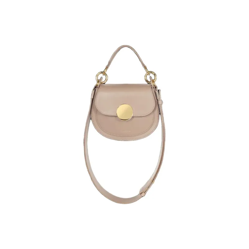 Le Parmentier Calfskin Saddle Bag Shoulder Bag Crossbody Bag Handbag Women's Nude-1
