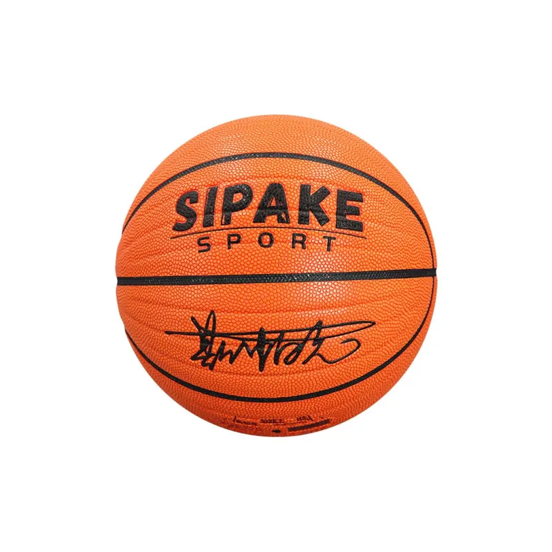 SIPAKESPORT PU Basketball Wave Pattern Orange Size 7 Students Exclusive Training Unisex-1