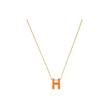 HERMES POP H Collection Gold Plated Necklaces Women's Gold Chain