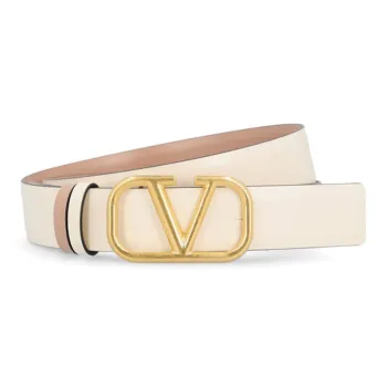 Valentino VLogo Signature Buckled Reversible Belt