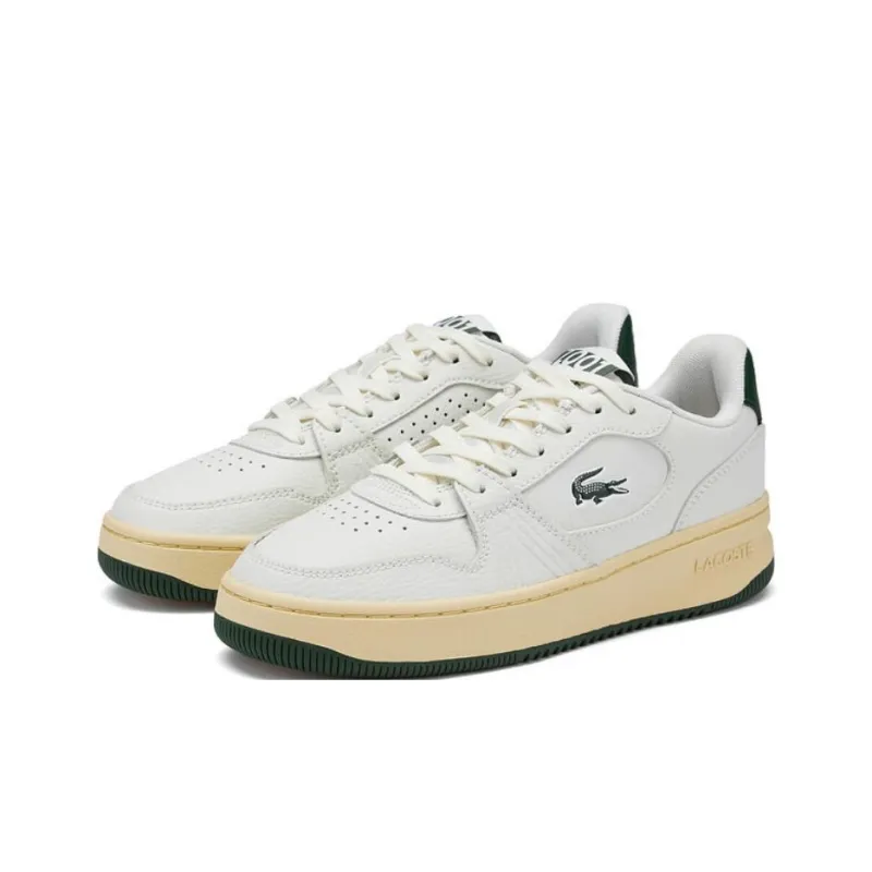 LACOSTE Low Top Skateboard Shoes Women's Ecru-2