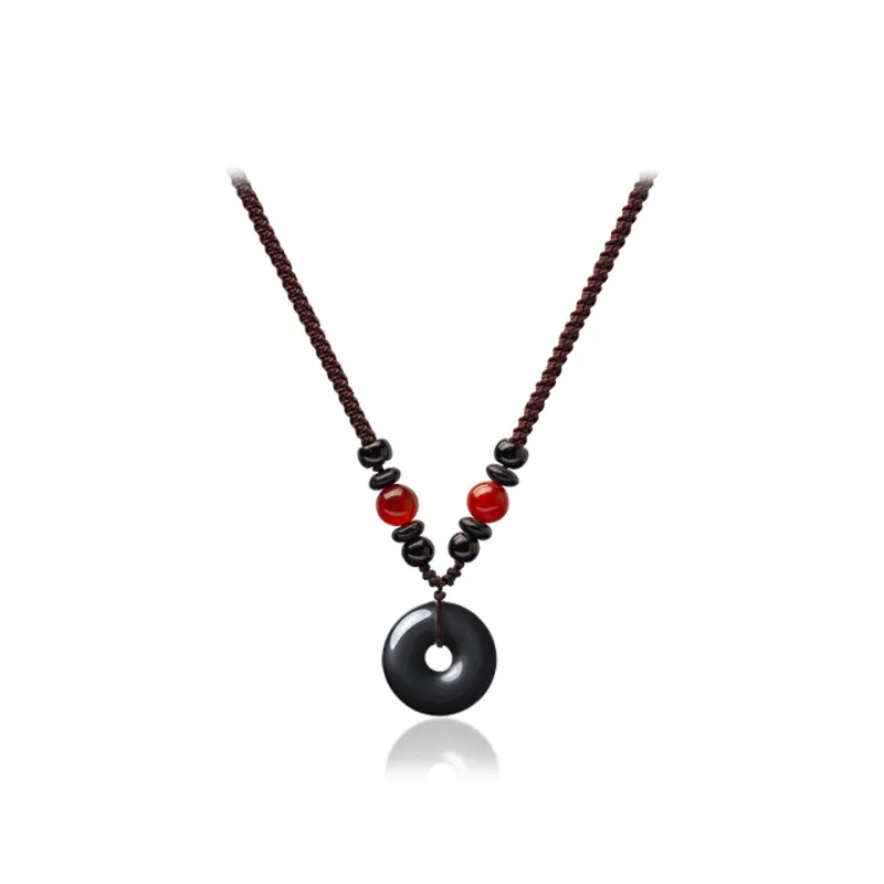Teddy Bear Collection Obsidian Necklaces Unisex-4