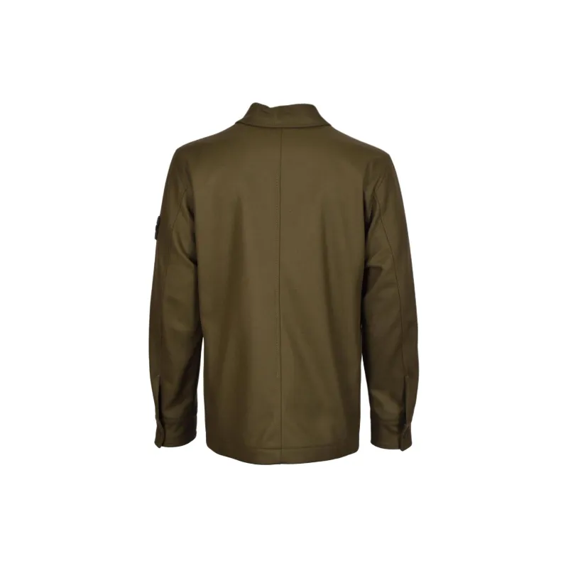 STONE ISLAND Ghost Piece Button Up Overshirt-1