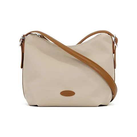 AVOKE Nylon With Cow Leather Tote Shoulder Bag, Crossbody Bag Unisex Multicolor-1