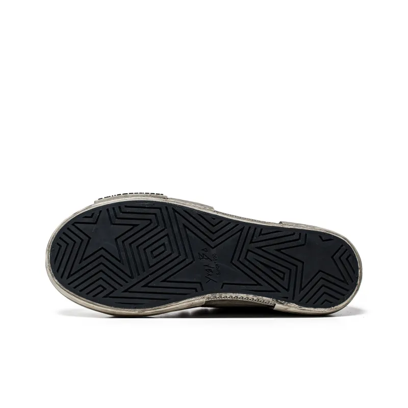 Mengsai Abrasion Resistant Slip Resistant Low Top Canvas Shoes Men's Black-4