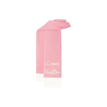 LOUIS VUITTON Alpaca Knit Scarves Women's Rose