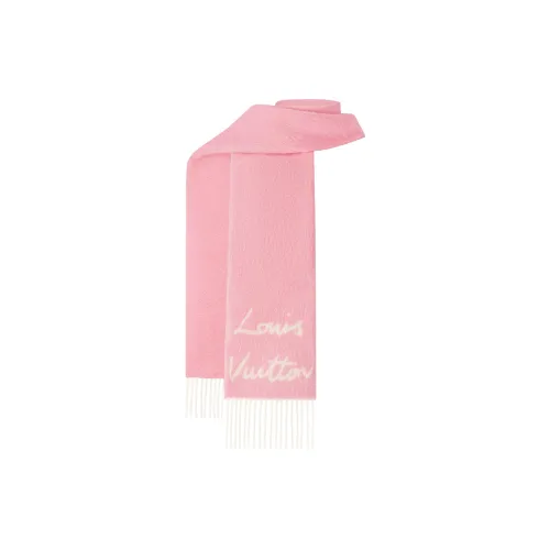 LOUIS VUITTON Alpaca Knit Scarves Women's Rose
