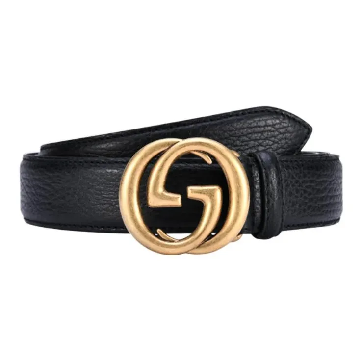GUCCI Double G Minimalist Style Smooth Buckle Men's Width: 3cm-1