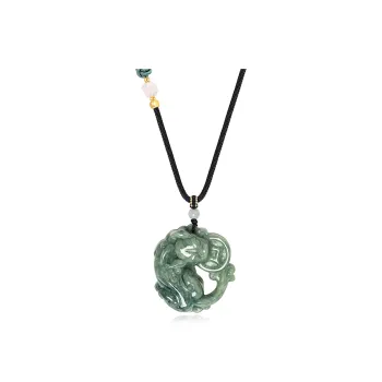 Far Mountain Joe Bean Type Jadeite Pendants Unisex