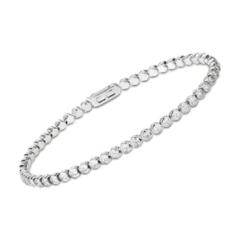CARTIER Diamond Bracelets Women's Silver