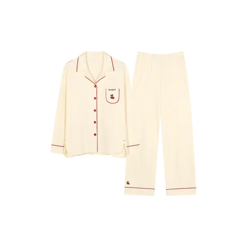 Cotton Has A Home Pajama Set Women's Milk Candy Color-0