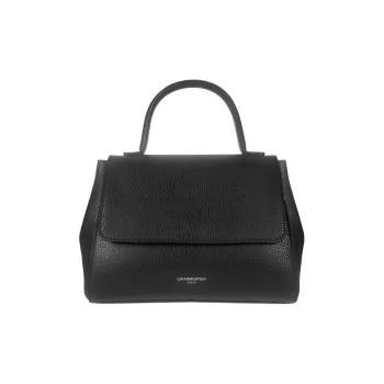 Le Parmentier Hammered Leather Shoulder Bag Crossbody Bag Handbag Regular Women's Black