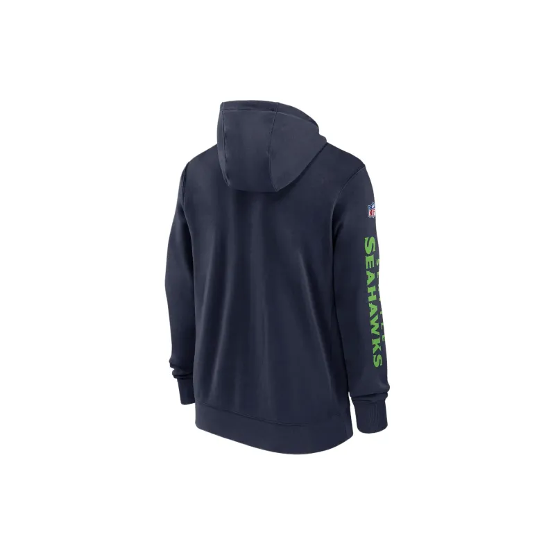 Nike Seattle Seahawks Sideline Team Issue Club Men's Nike Full Zip Hoodie-1