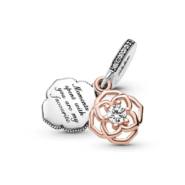 Pandora Charms / Pendants Women's Silver/Rose Gold-3