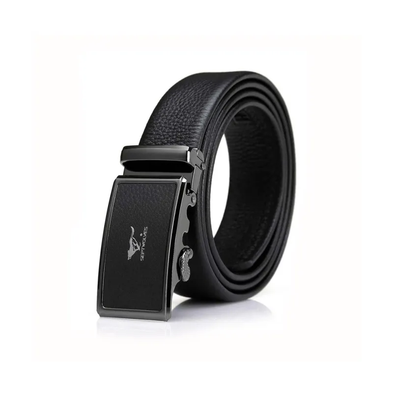 SEPTWOLVES Cow Leather Leather Belts Men's Width 3.5CM-0