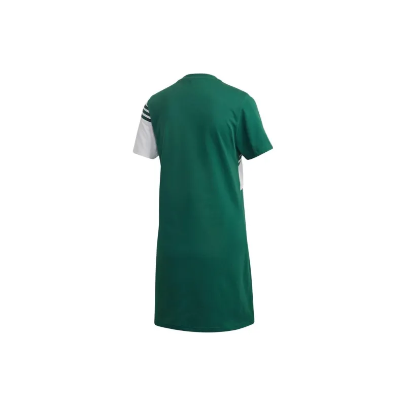 Adidas Short Sleeved Dresses Women's Green/White Color-1