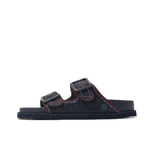 Birkenstock Slip-Resistant Slide Slippers Unisex Black Red