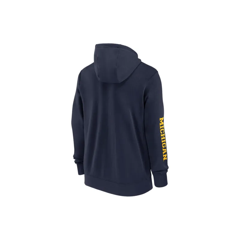 Jordan Michigan Wolverines Sideline Team Issue Men's Jordan College Full Zip Hoodie-1