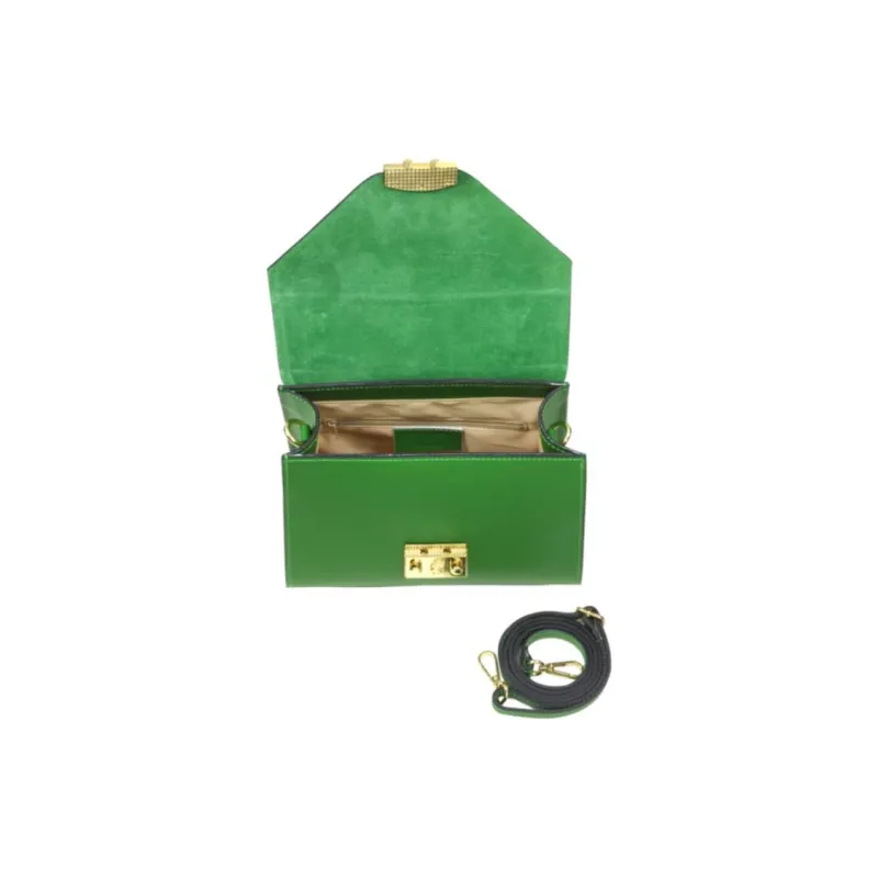 Le Parmentier Calfskin Shoulder Bag Crossbody Bag Handbag Regular Women's Grass Green-2