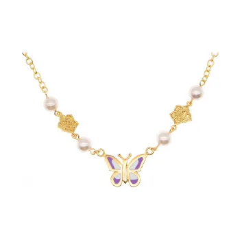 STUGAZI Copper Plated Shell Pearl Necklaces Unisex