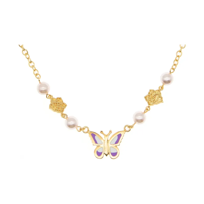 STUGAZI Copper Plated Shell Pearl Necklaces Unisex-0