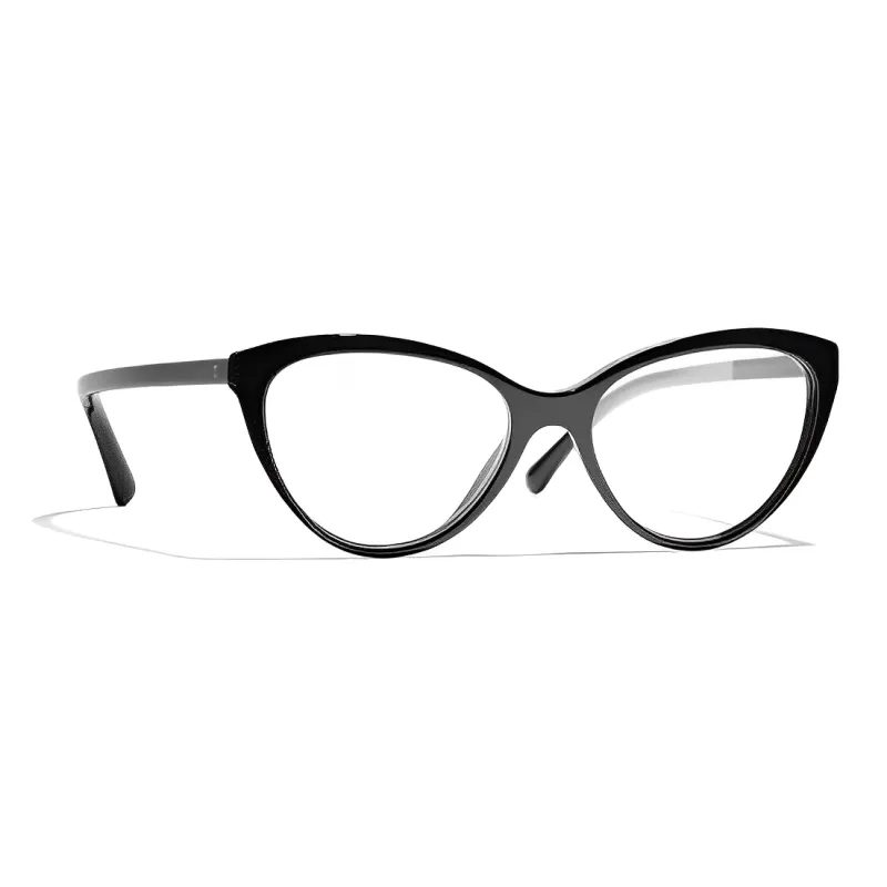 CHANEL Plate Frame Cat Eye Eyeglass Frames Women's-0