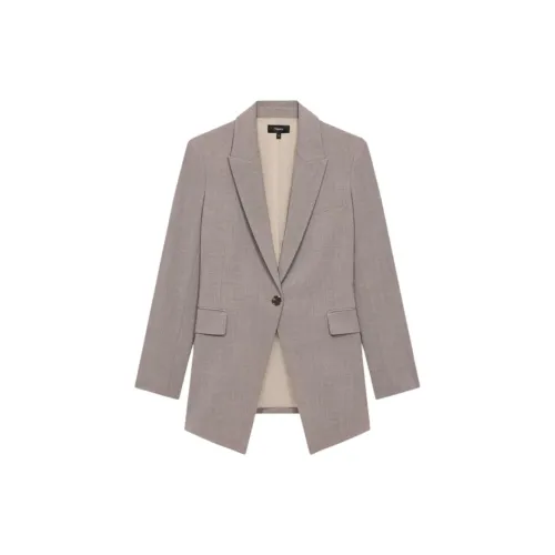 THEORY Business Suits Women's Mist Gray Brown