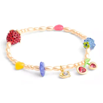 COACH Glass Brass-Plated Resin Enamel Cubic Zirconia Bracelets Women's Gold