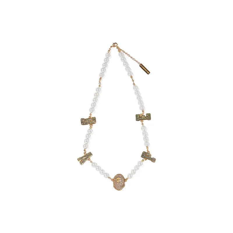 A BATHING APE Necklaces Men's White-1