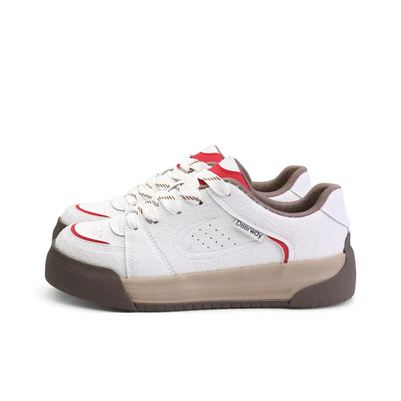DEERWAY Cushioning Coverage Height Increasing Wear-Resistant Lightweight Breathable Low-Top Skateboard Shoes Women's-7