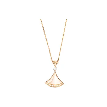 BVLGARI 2010s 18kt Rose Gold Divas' Dream Diamond Pendant Necklace