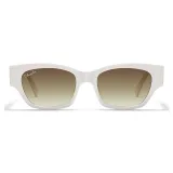 White Frame with Gradient Tea Brown Lens