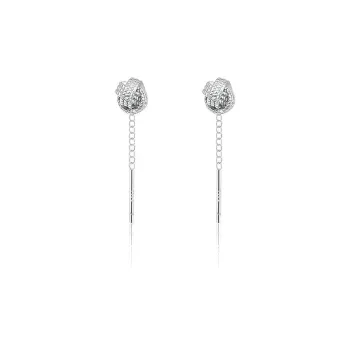 AIDIER 999 Fine Silver Drop Earrings Women's