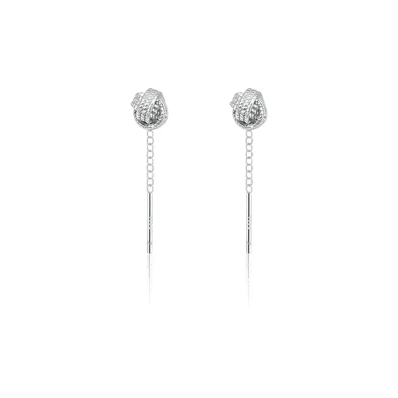 AIDIER 999 Fine Silver Drop Earrings Women's-0